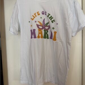 White Mardi Gras T-Shirt